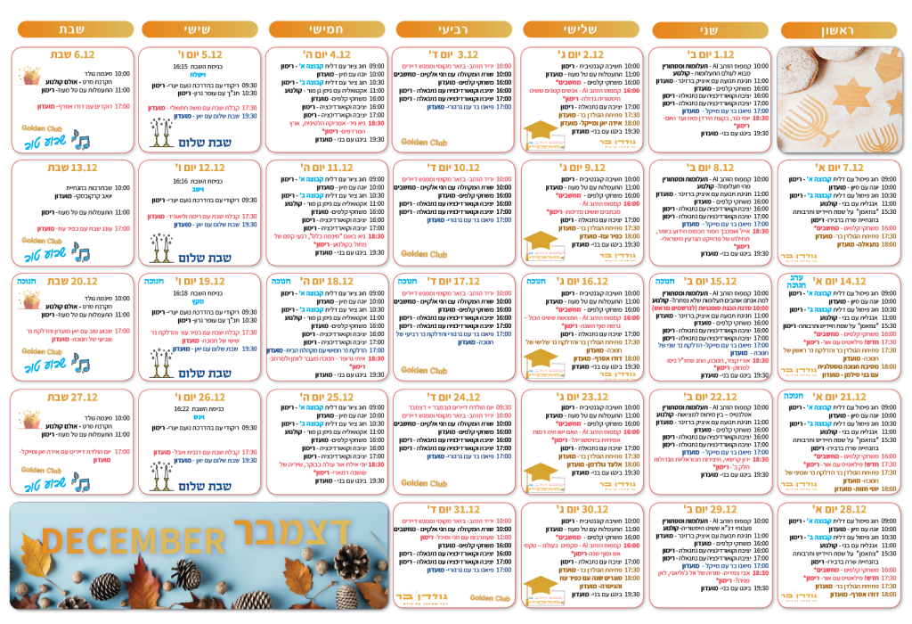 לוח דצמבר 2025