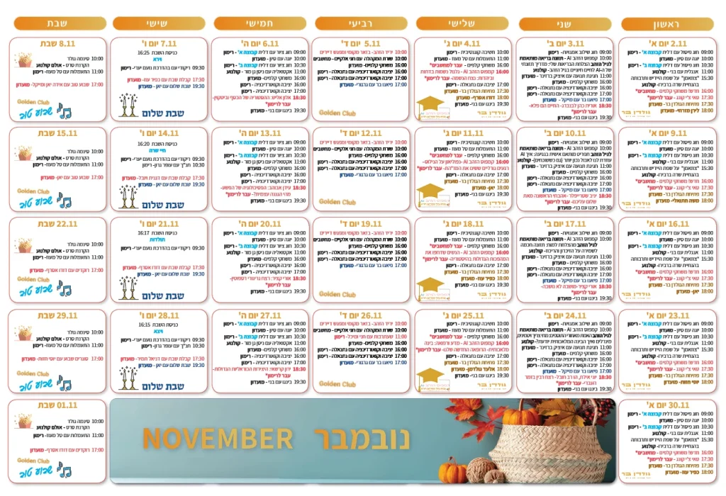 לוח נובמבר 2025